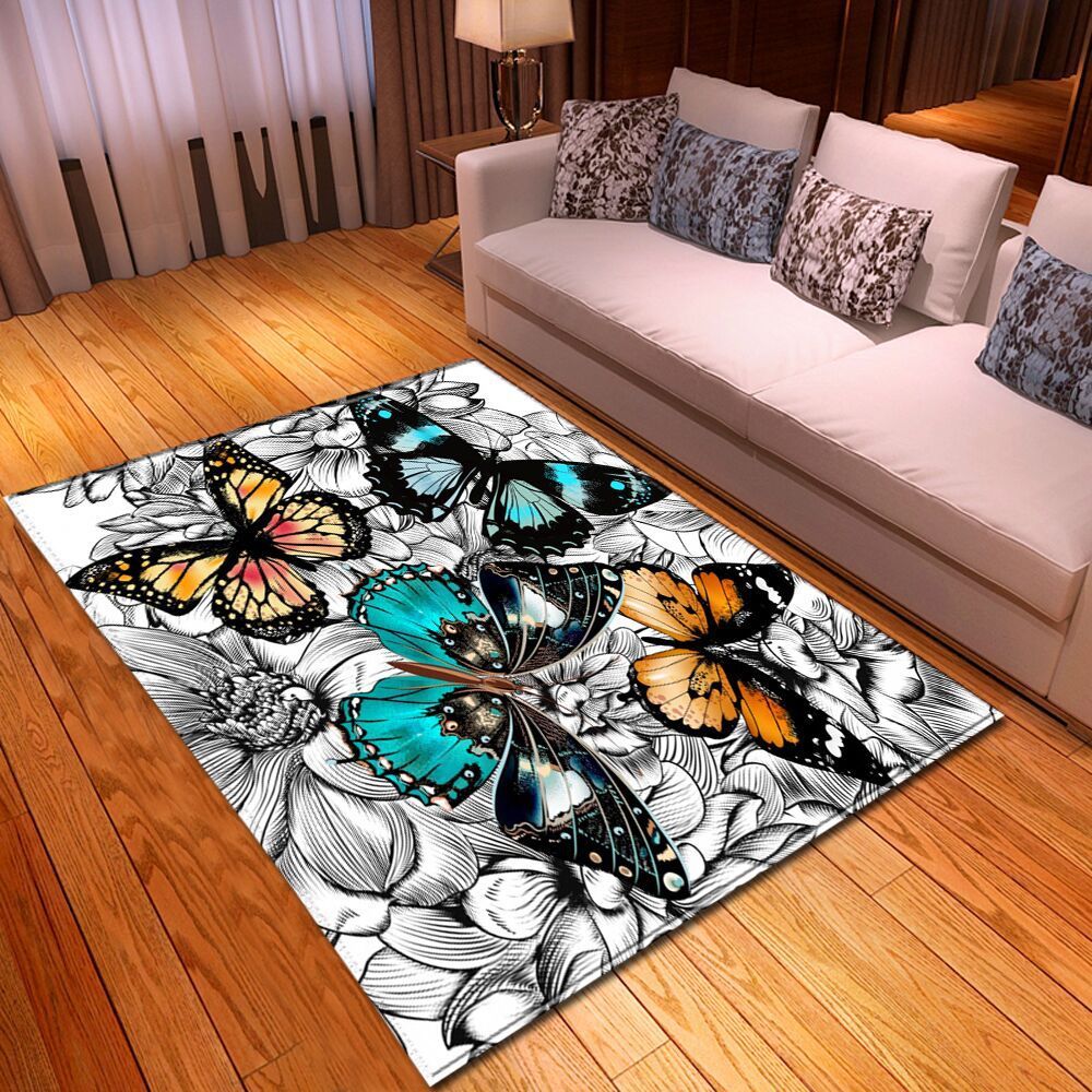 Butterfly Series Living Room Carpet Bedroom Dining Room Mat