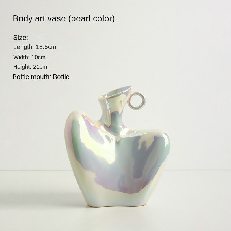 Elegant Ceramic Clavicle Vase - Modern Home Décor Piece