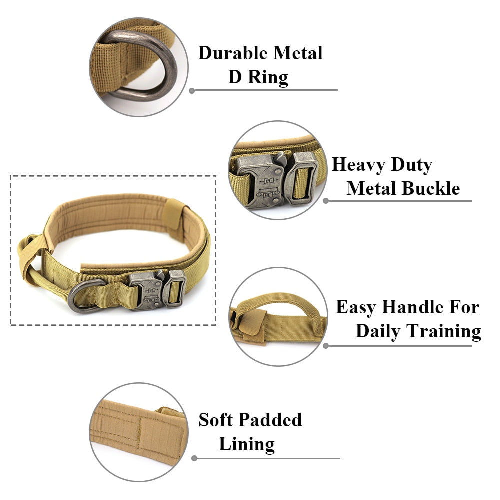Heavy-Duty Tactical Dog Collar – Durable & Secure