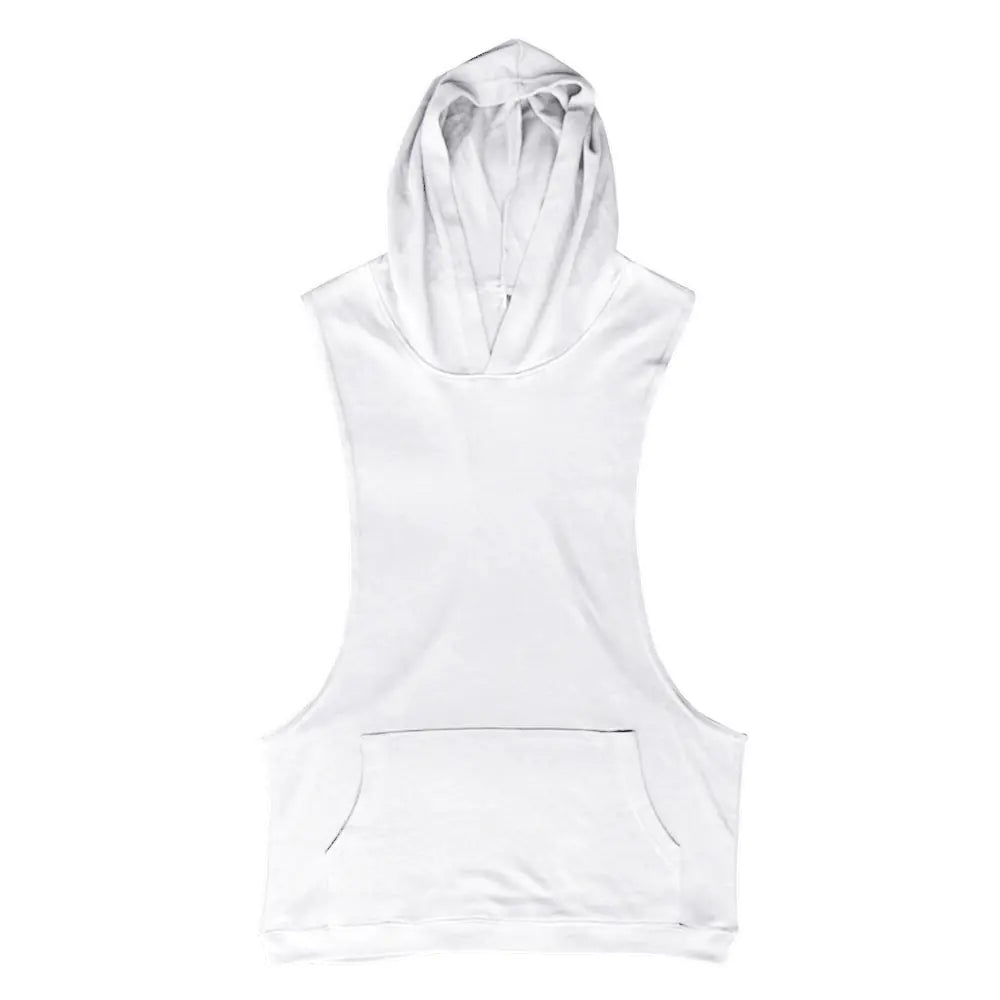 Men's Cotton Sleeveless Hoodie - European Fitness Style