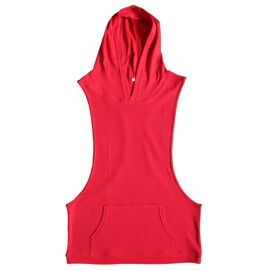 Men's Cotton Sleeveless Hoodie - European Fitness Style