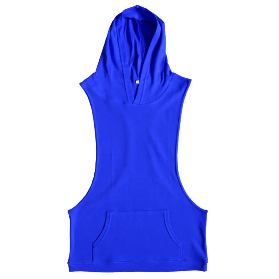 Men's Cotton Sleeveless Hoodie - European Fitness Style