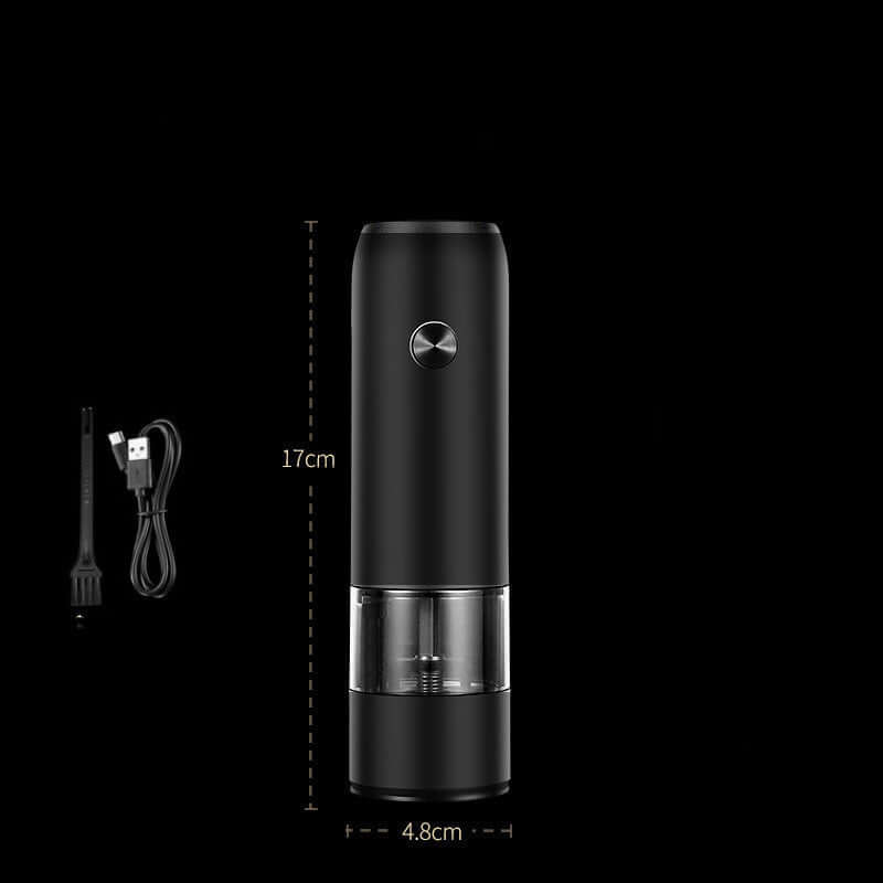 Rechargeable Electric Salt & Pepper Grinder – One-Handed, Adjustable & LED Lit!