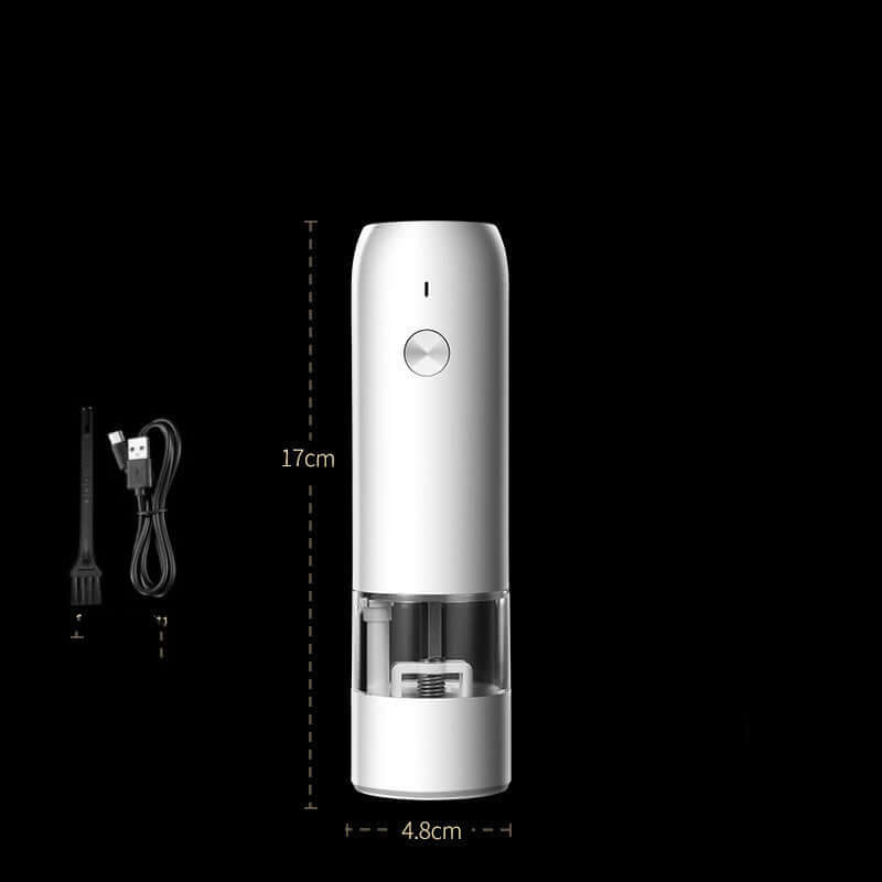 Rechargeable Electric Salt & Pepper Grinder – One-Handed, Adjustable & LED Lit!