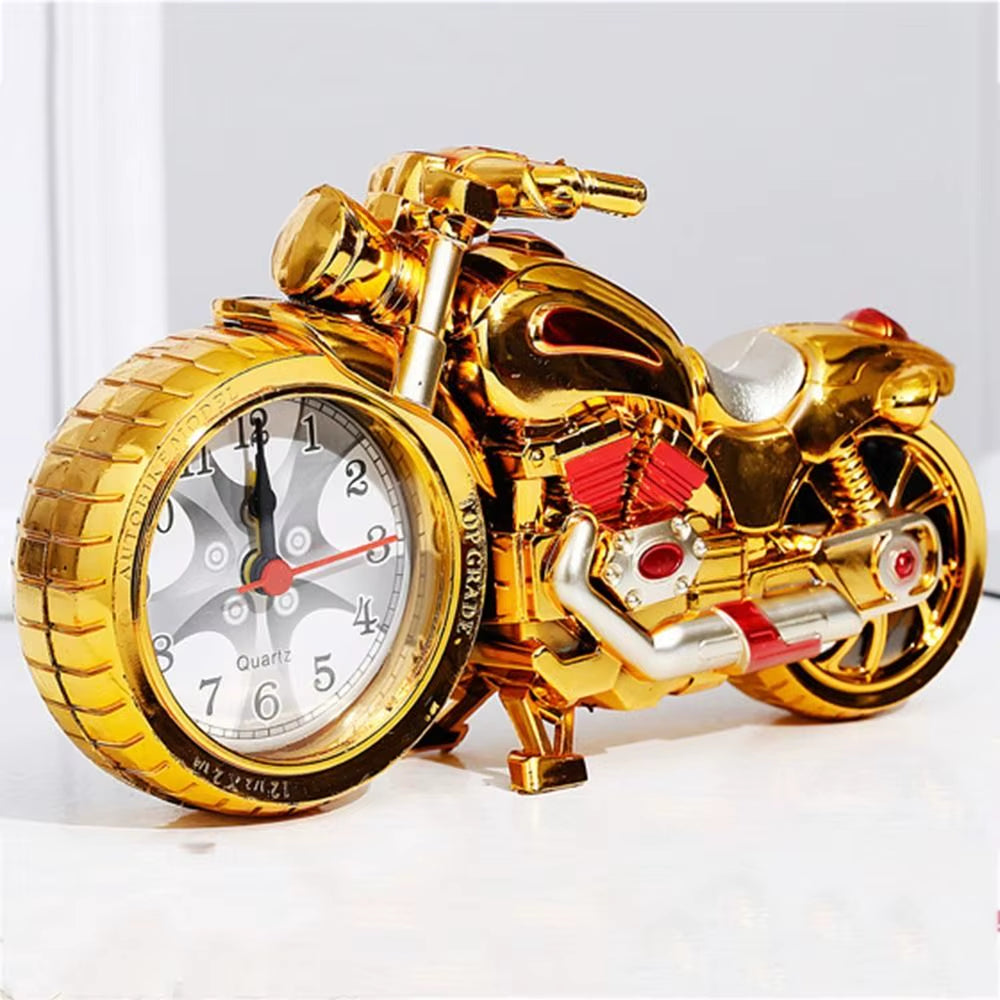Modern Simplicity Motorcycle Alarm Clock Multipurpose Motorcycle Ornament Creative Arabic Numeral Clock