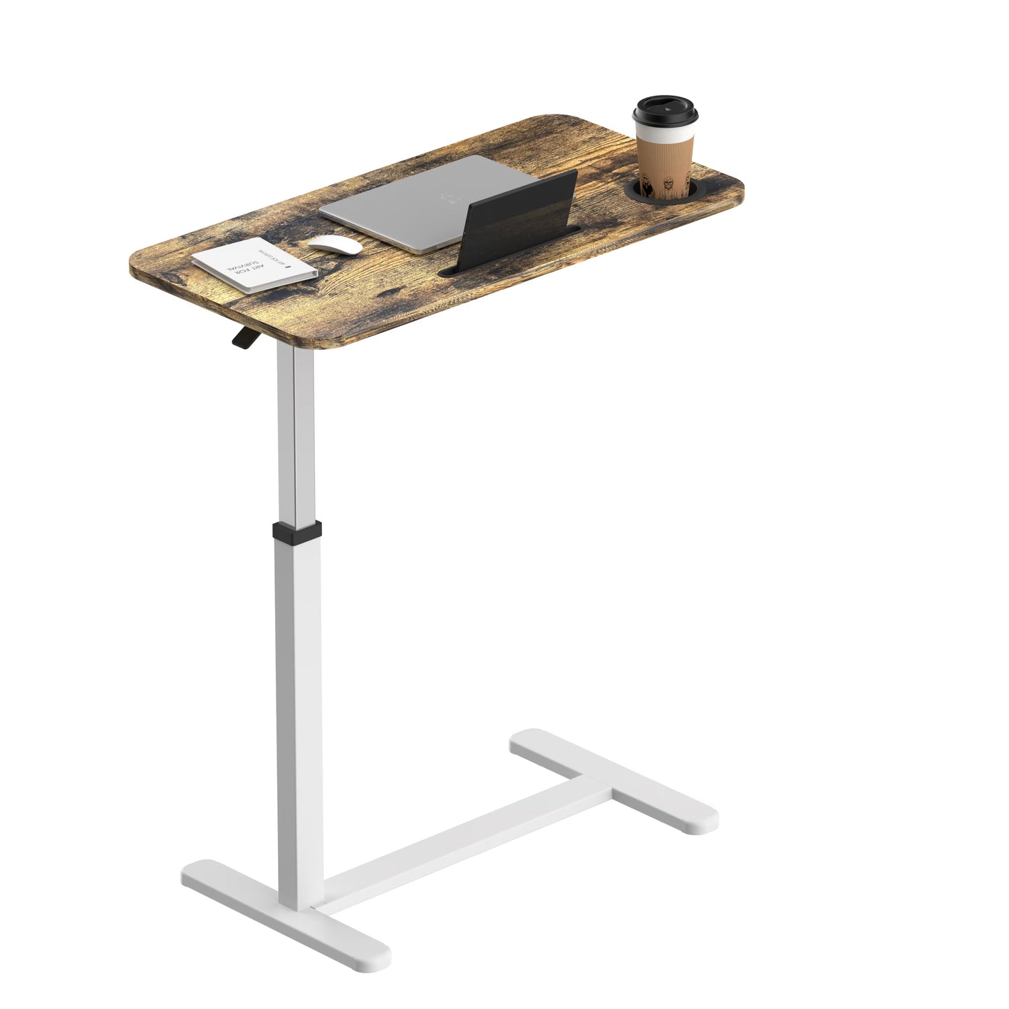 Adjustable Rolling Standing Desk with Pneumatic Lift