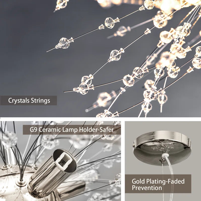 Lakeyah 9 - Light Dimmable Sputnik Sphere Chandelier