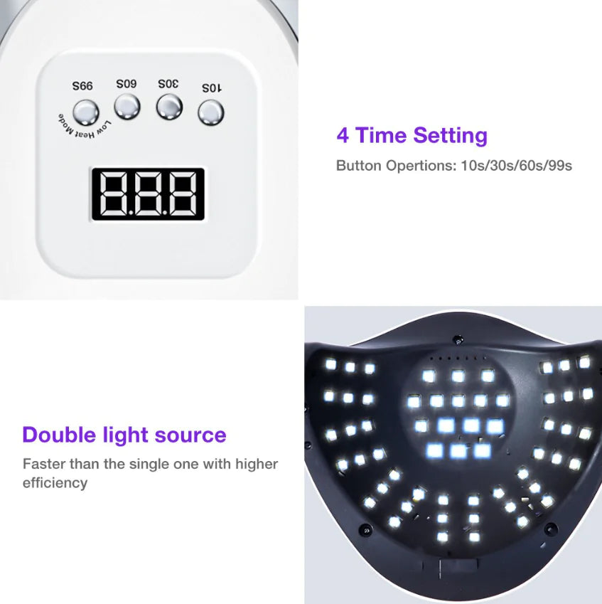 220W Professional UV LED Nail Dryer with Smart Sensor & Timers
