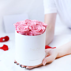 Eternal Life Flower Immortal Rose with Hug Bucket Romantic Valentines Day Gift