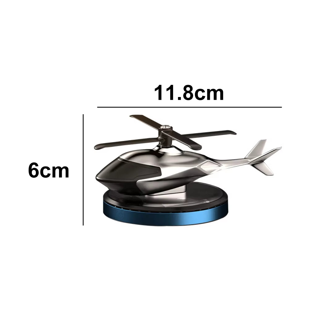 Solar Power Helicopter Air Fresh Cystal Solar Energy Plane Diffuser Spinning Helicopter Perfume Car Dashboard Aromatherapy