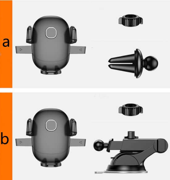 Car Phone Holder with Suction Cup & Vent Clip