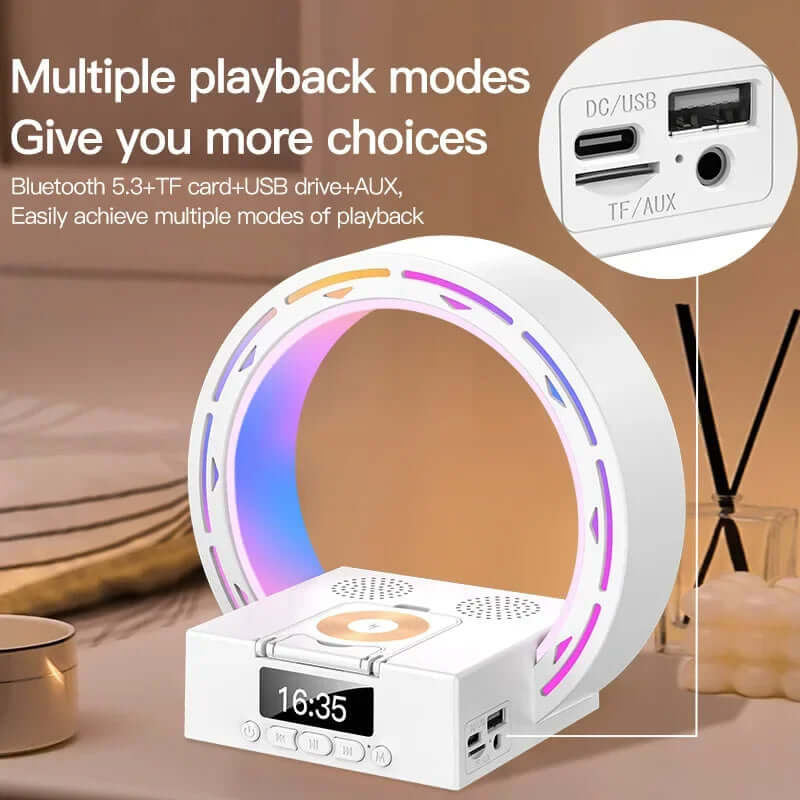 4-in-1 Bluetooth Speaker Lamp with Wireless Charging