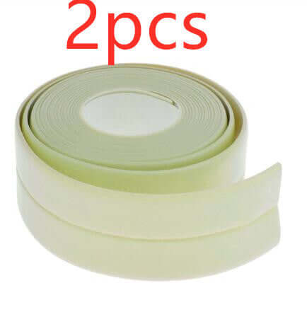 Home Bathroom Shower Sink Bath Sealing Strip Tape White PVC Self adhesive Waterproof Wall Sticker