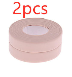 Home Bathroom Shower Sink Bath Sealing Strip Tape White PVC Self adhesive Waterproof Wall Sticker