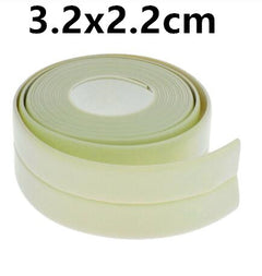 Home Bathroom Shower Sink Bath Sealing Strip Tape White PVC Self adhesive Waterproof Wall Sticker