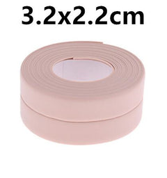 Home Bathroom Shower Sink Bath Sealing Strip Tape White PVC Self adhesive Waterproof Wall Sticker