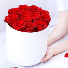 Eternal Life Flower Immortal Rose with Hug Bucket Romantic Valentines Day Gift