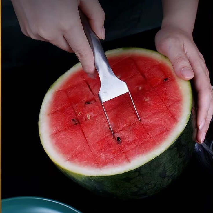 2-in-1 Stainless Steel Watermelon Slicer & Fork Tool