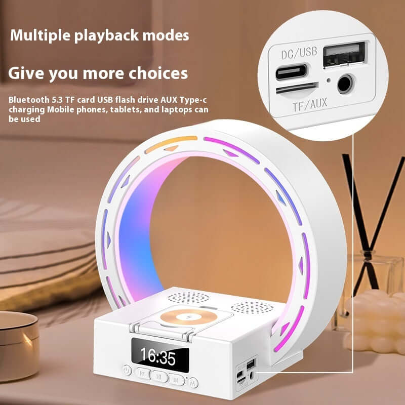 4-in-1 Bluetooth Speaker Lamp with Wireless Charging