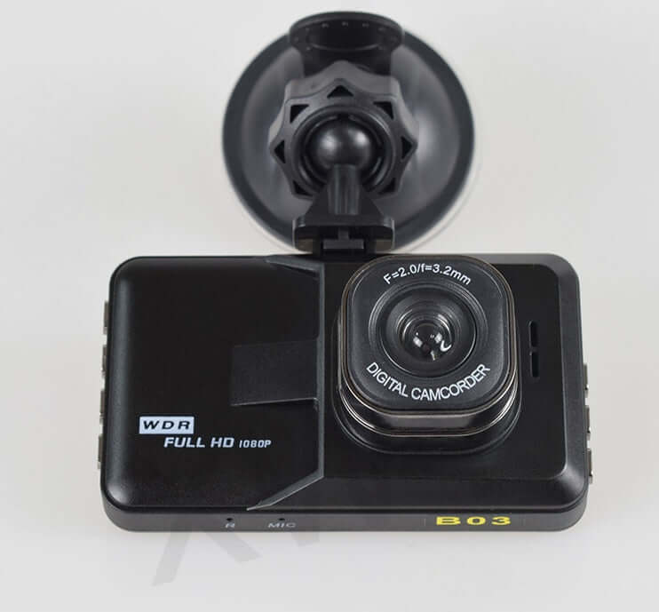 1080P wide-angle night vision dash cam with suction mount for clear recording in all conditions.