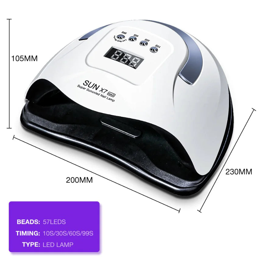 220W Professional UV LED Nail Dryer with Smart Sensor & Timers