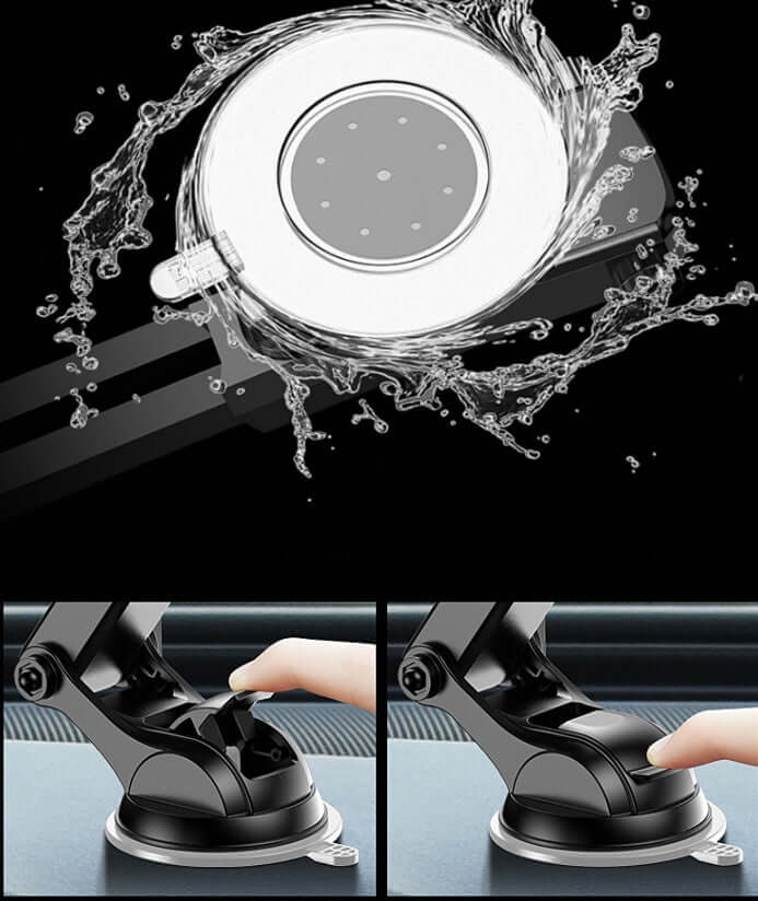 Car Phone Holder with Suction Cup & Vent Clip