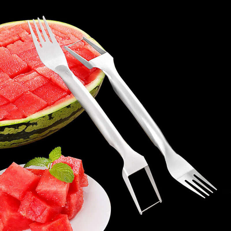 2-in-1 Stainless Steel Watermelon Slicer & Fork Tool