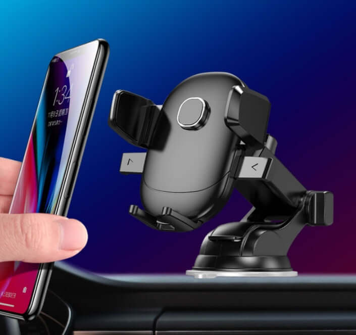 Car Phone Holder with Suction Cup & Vent Clip