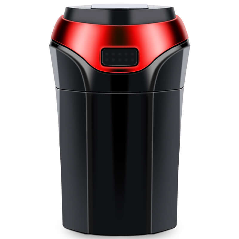 Portable Solar Rechargeable Car Ashtray Detachable Car Ashtray With Led Light Windproof Outdoor Travel Home Use