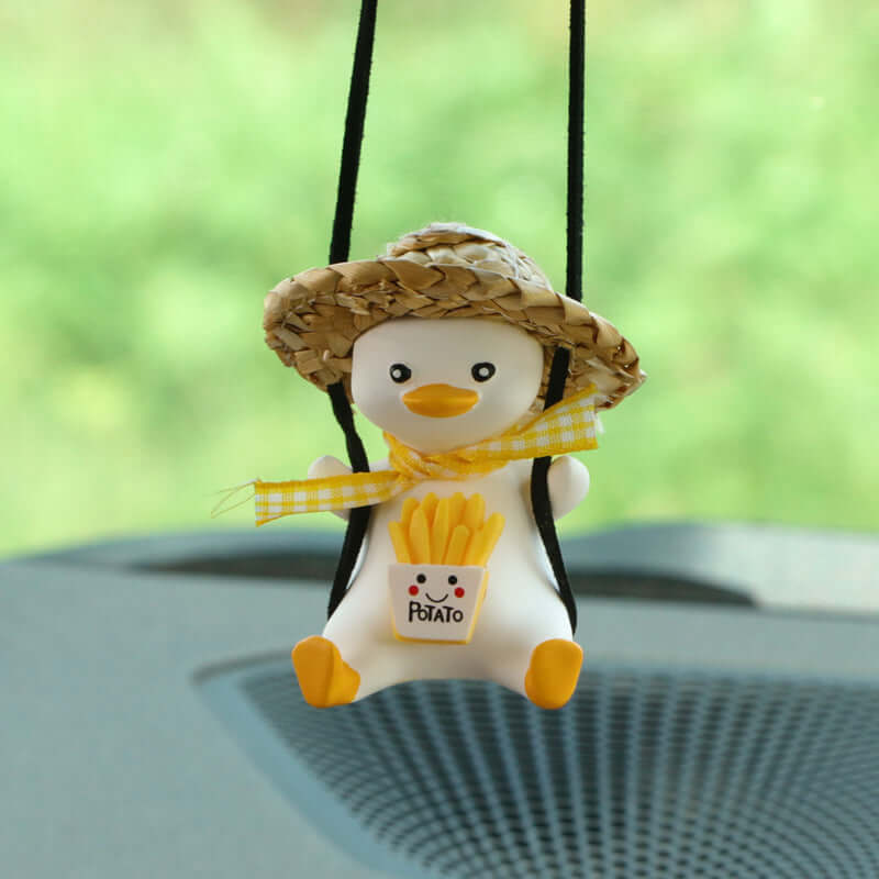 Cute Anime Duck Car Pendant