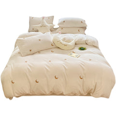 Milk Velvet Four Piece Set Of Healing Princess Style Double Sided Velvet Coral Velvet Bed Sheets