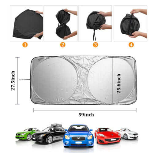 All-Season Car Windshield Sunshade – UV & Snow Protection
