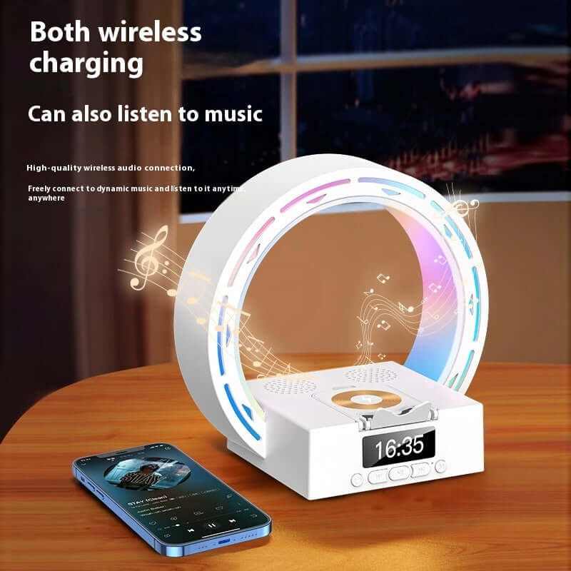 4-in-1 Bluetooth Speaker Lamp with Wireless Charging