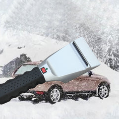 Heatable snow removal shovel for vehicle