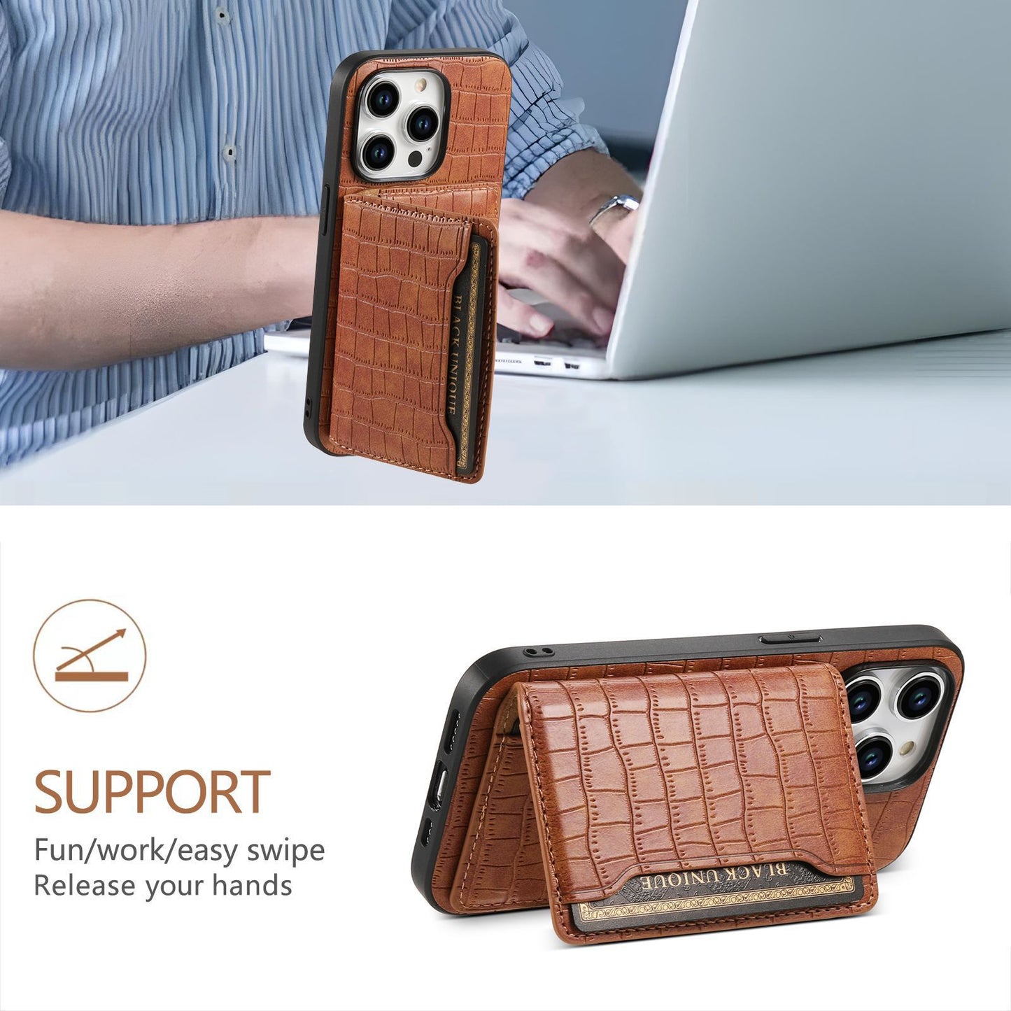 Premium Leather Card Holder Phone Case