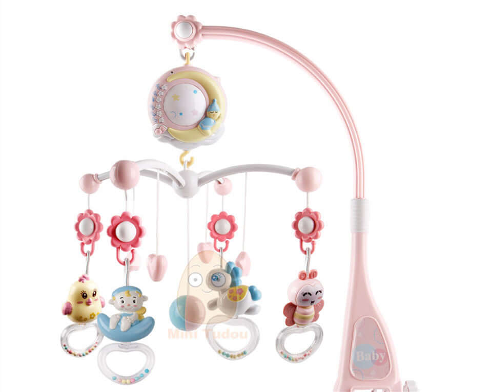 Baby Crib Mobile with Music & Projection – Rotating Toy Holder