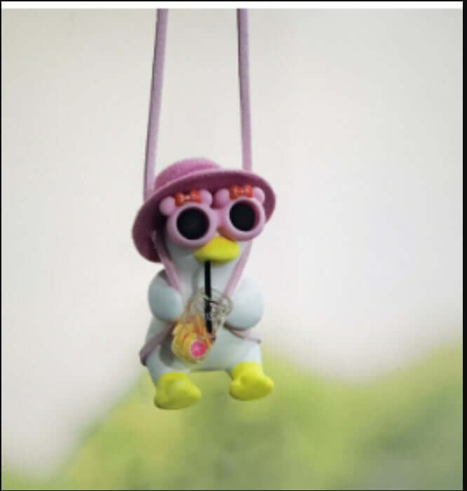 Cute Anime Duck Car Pendant