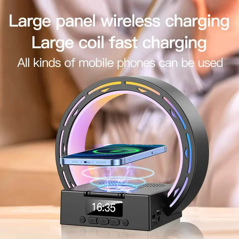 4-in-1 Bluetooth Speaker Lamp with Wireless Charging