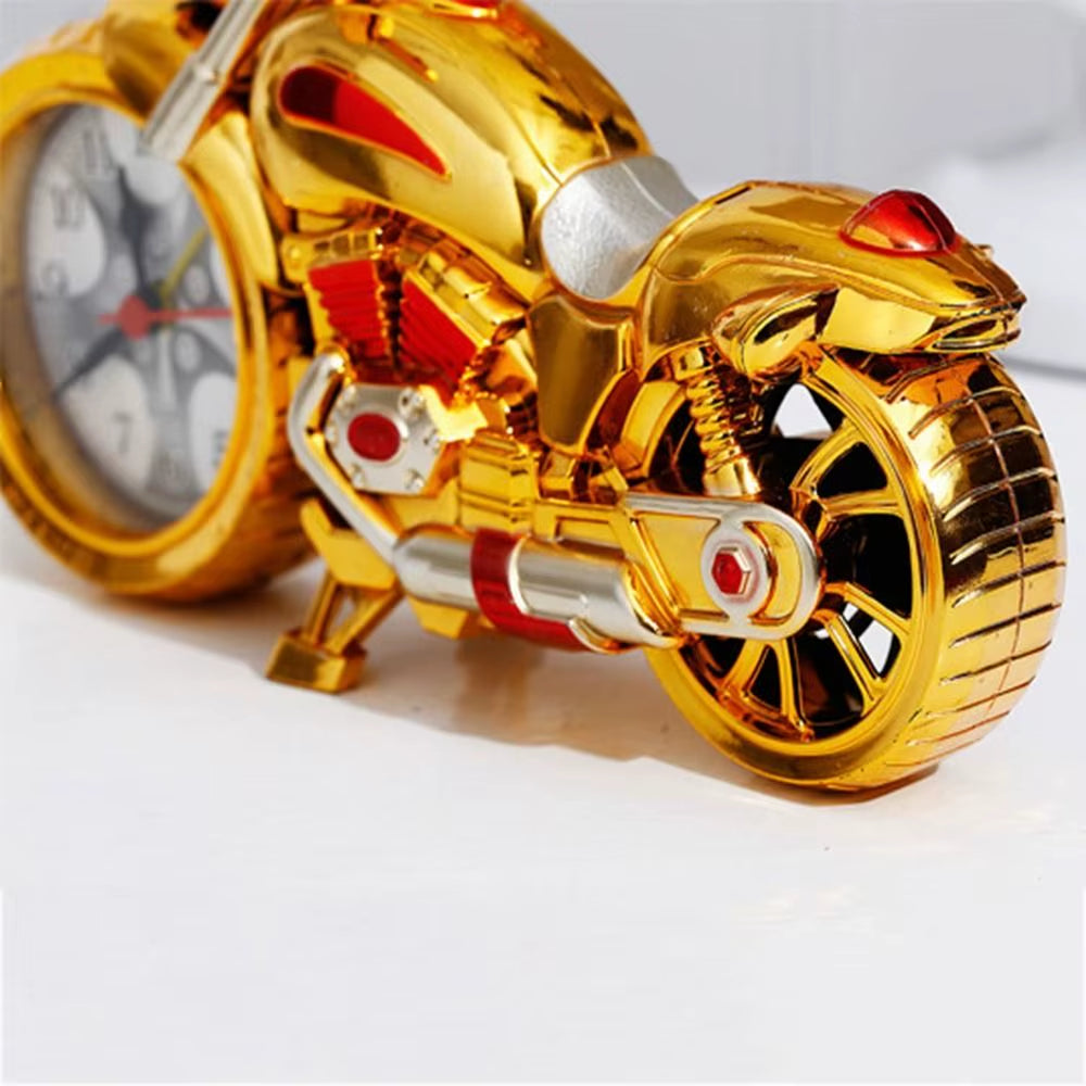 Modern Simplicity Motorcycle Alarm Clock Multipurpose Motorcycle Ornament Creative Arabic Numeral Clock