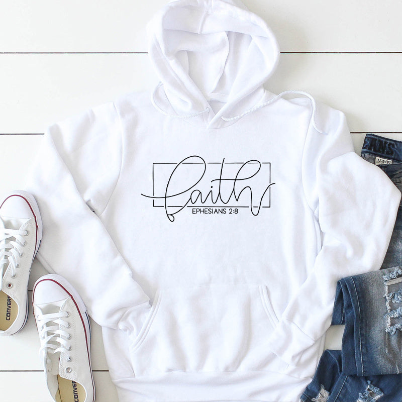 Women's Alphabet Hooded Pocket Sweatshirt