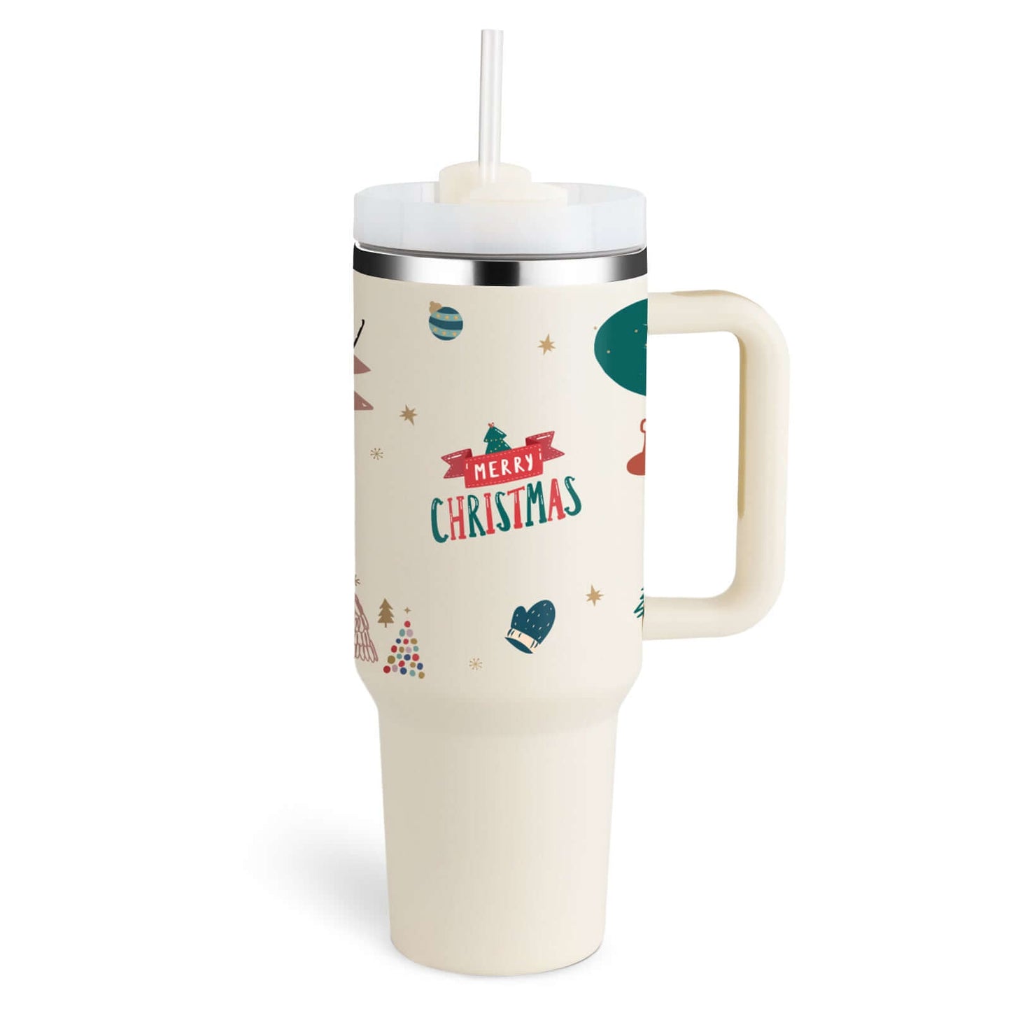 40oz Insulated Tumbler with Handle & Straw – Hot & Cold Drinkware