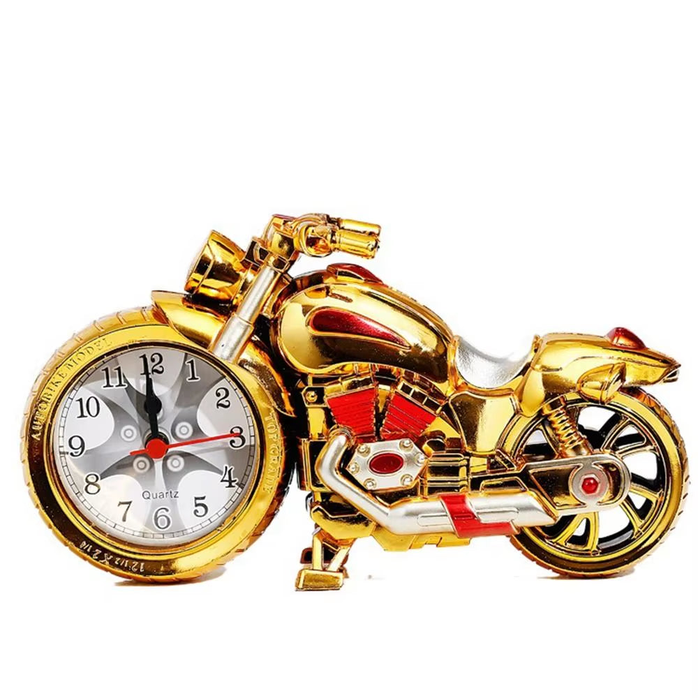 Modern Simplicity Motorcycle Alarm Clock Multipurpose Motorcycle Ornament Creative Arabic Numeral Clock