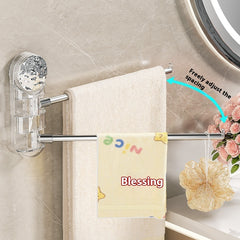 Suction Cup Towel Rack Bathroom Punch-free Rotating Multi-bar Storage Rack Towel Bar