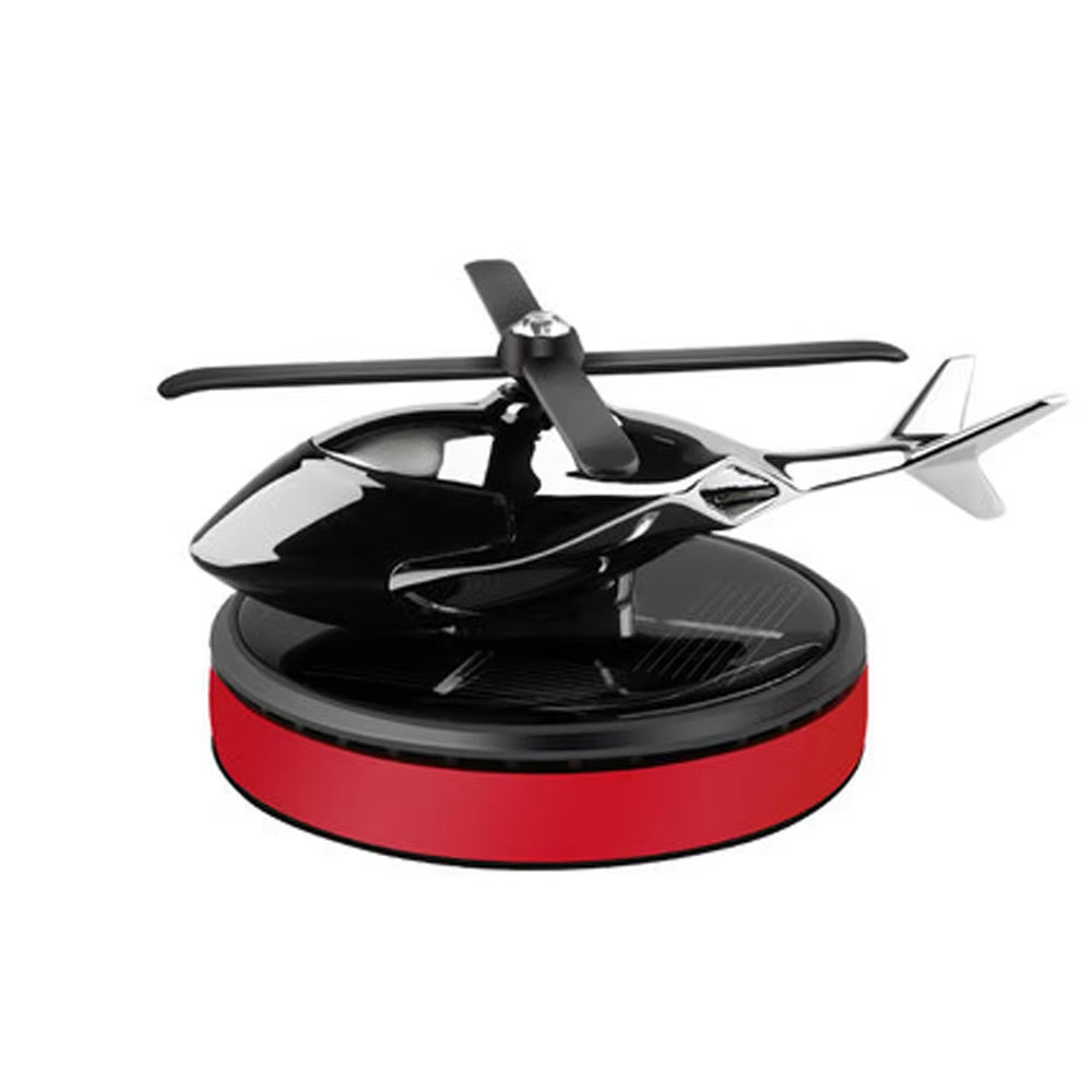 Solar Power Helicopter Air Fresh Cystal Solar Energy Plane Diffuser Spinning Helicopter Perfume Car Dashboard Aromatherapy