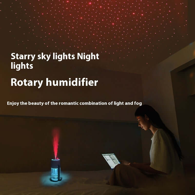 Starry Sky Projection Humidifier – Portable USB Air Mist Diffuser
