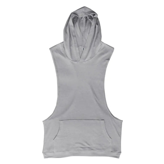 Men's Cotton Sleeveless Hoodie - European Fitness Style