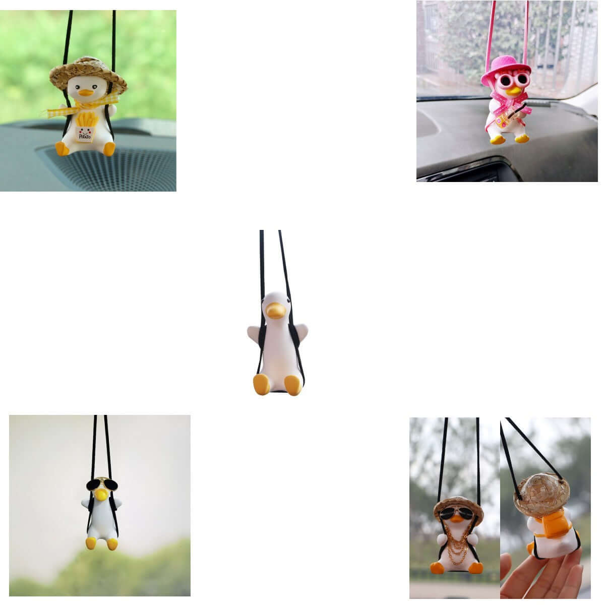 Cute Anime Duck Car Pendant