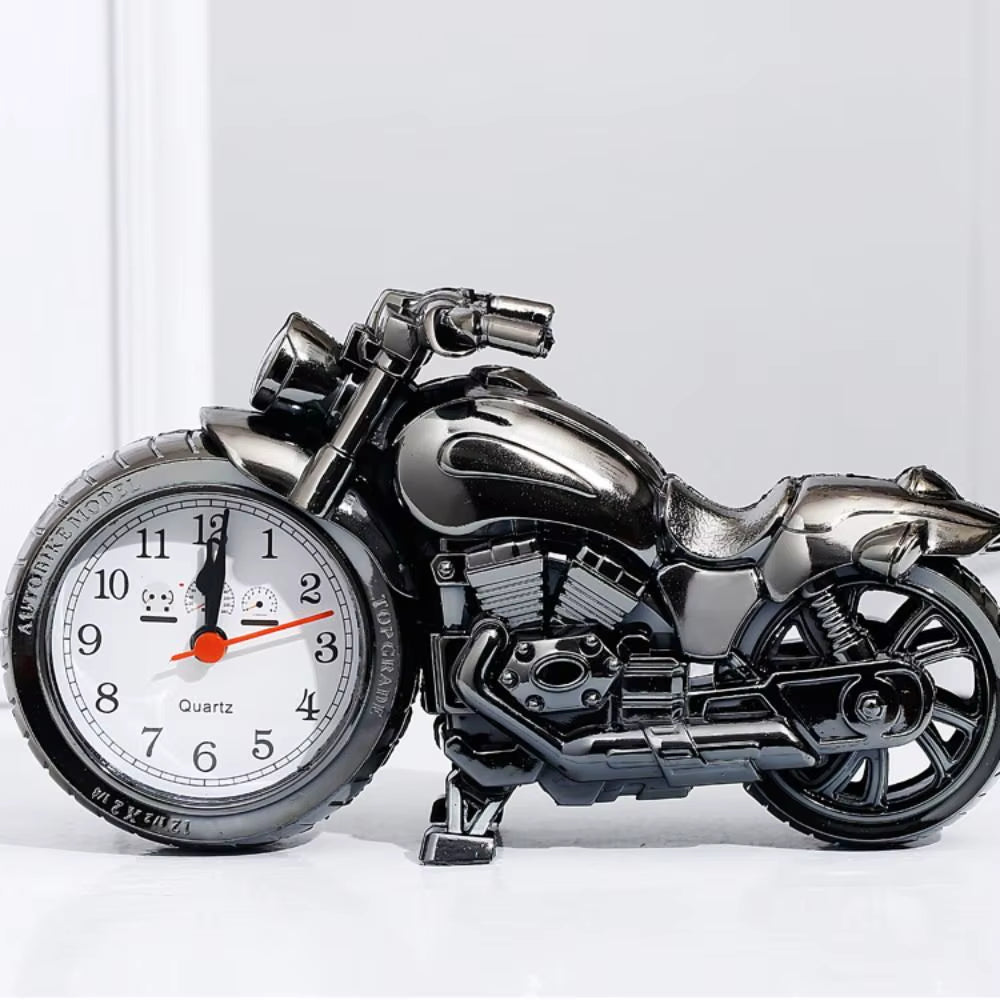 Modern Simplicity Motorcycle Alarm Clock Multipurpose Motorcycle Ornament Creative Arabic Numeral Clock