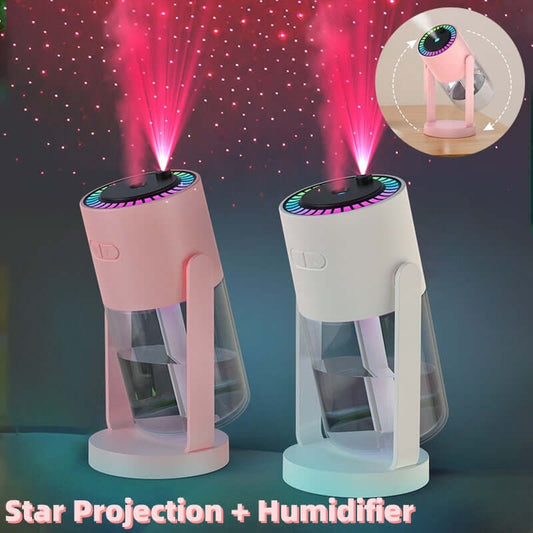 Starry Sky Projection Humidifier – Portable USB Air Mist Diffuser