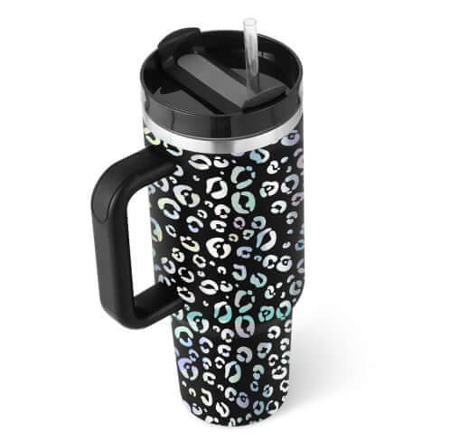 40oz Insulated Tumbler with Handle & Straw – Hot & Cold Drinkware